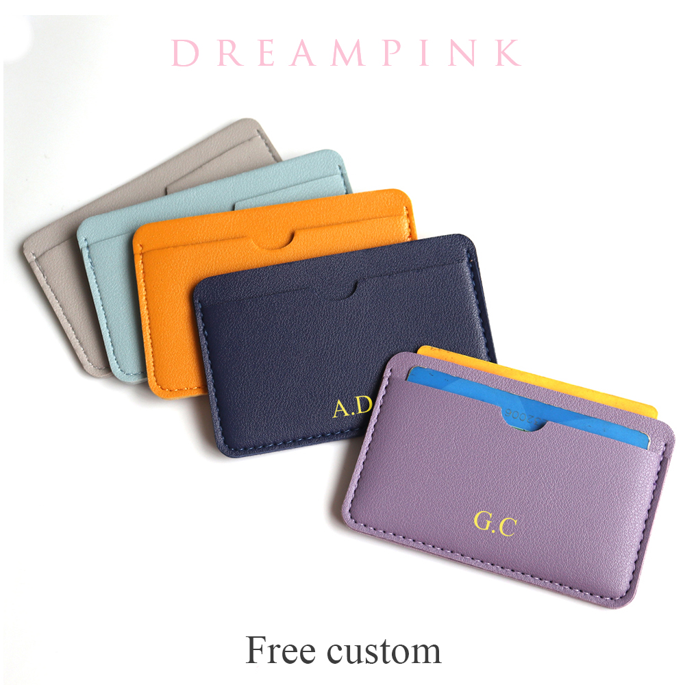 Card Top Loader - โลโก้ที่กําหนดเองขนาดเล็กส่วนบุคคลอักษร Slim บัตรเครดิตกระเป๋าสตางค์ขายส่งงานแต่งงาน DIY ของขวัญผู้ถือบัตร